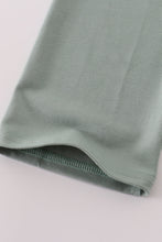 Load image into Gallery viewer, Sage stripe football french knot pants set
