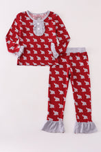 Load image into Gallery viewer, Alabama roll tide elephant print bamboo pajamas set

