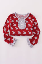 Load image into Gallery viewer, Alabama roll tide elephant print bamboo pajamas set
