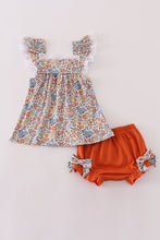 Load image into Gallery viewer, Fall floral print bloomer set
