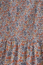Load image into Gallery viewer, Fall floral print smocked mom dress

