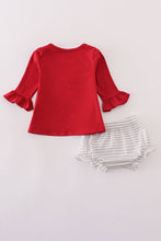 Load image into Gallery viewer, Alabama roll tide elephant applique ruffle bloomer set
