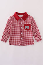 Load image into Gallery viewer, Alabama roll tide elephant embroidery button down shirt
