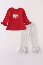 Load image into Gallery viewer, Alabama roll tide elephant applique stripe pants set
