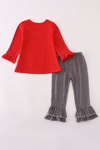 Load image into Gallery viewer, Georgia bulldog embroidery ruffle pants set
