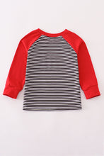 Load image into Gallery viewer, Georgia bulldog embroidery stripe top
