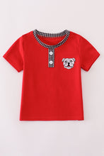 Load image into Gallery viewer, Georgia bulldog embroidery top
