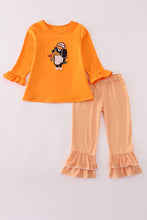 Load image into Gallery viewer, Orange Tennessee go vols applique ruffle pants set
