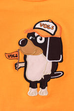 Load image into Gallery viewer, Orange Tennessee go vols applique ruffle pants set

