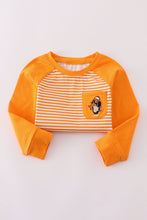 Load image into Gallery viewer, Orange Tennessee go vols applique stripe top

