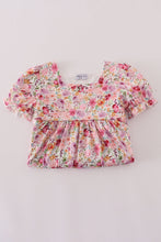 Load image into Gallery viewer, Purple floral print ruffle mom&amp;me dress

