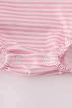 Load image into Gallery viewer, Pink stripe puppy embroidery ruffle bubble
