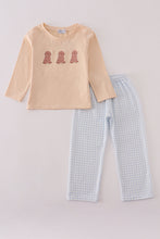 Load image into Gallery viewer, Cream puppy embroidery pants set
