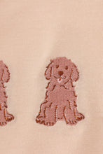 Load image into Gallery viewer, Cream puppy embroidery pants set
