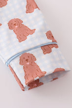 Load image into Gallery viewer, Pink puppy print pajamas set
