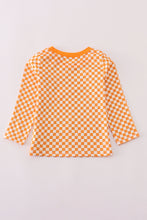 Load image into Gallery viewer, Orange Tennessee go vols embroidery checkered top
