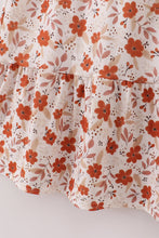 Load image into Gallery viewer, Fall floral print smocked mom dress
