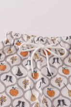 Load image into Gallery viewer, Black Witch pumpkin embroidery top
