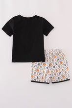 Load image into Gallery viewer, Black Witch pumpkin embroidery top
