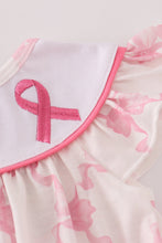 Load image into Gallery viewer, Pink bow tie embroidery ruffle bubble
