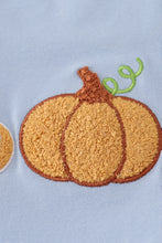 Load image into Gallery viewer, Blue pumpkin french knot shorts set
