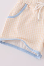 Load image into Gallery viewer, Blue pumpkin french knot shorts set
