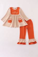 Load image into Gallery viewer, Rust isaiah embroidery ruffle pants set
