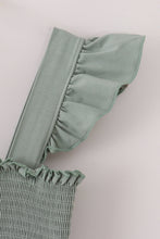 Load image into Gallery viewer, Sage smocked tiered mom dress

