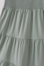 Load image into Gallery viewer, Sage smocked tiered mom dress
