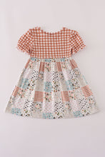 Load image into Gallery viewer, Fall floral print turkey pumpkin embroidery dress
