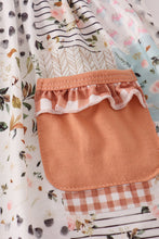 Load image into Gallery viewer, Fall floral print turkey pumpkin embroidery ruffle pants set
