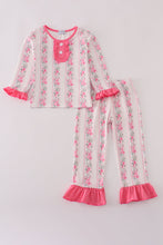 Load image into Gallery viewer, Pink floral print pants set
