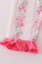 Load image into Gallery viewer, Pink floral print pants set
