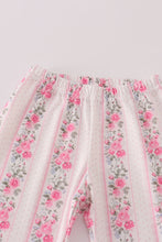 Load image into Gallery viewer, Pink floral print pants set
