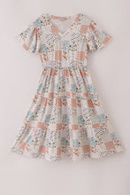 Load image into Gallery viewer, Fall floral print mom dress
