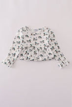 Load image into Gallery viewer, Green duck print rufle dress
