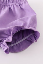 Load image into Gallery viewer, Purple floral lace bloomer set
