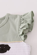 Load image into Gallery viewer, Puppy embroidery smocked ruffle pants set
