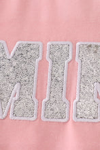Load image into Gallery viewer, Pink MINI bow glitter mom&amp;me top
