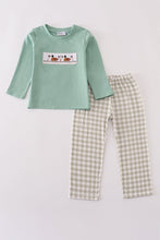 Load image into Gallery viewer, Green duck embroidery pants set
