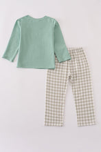 Load image into Gallery viewer, Green duck embroidery pants set
