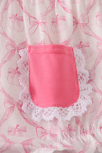 Load image into Gallery viewer, Pink bow tie pumpkin print bubble
