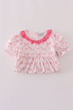 Load image into Gallery viewer, Pink bow tie pumpkin print dress
