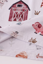 Load image into Gallery viewer, Blue family farm pajamas bamboo pants set
