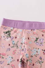 Load image into Gallery viewer, Purple floral print bamboo pajamas pants set
