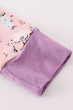 Load image into Gallery viewer, Purple floral print bamboo pajamas pants set
