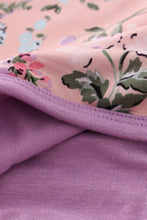 Load image into Gallery viewer, Purple floral print bamboo blanket
