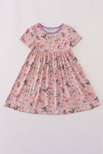 Load image into Gallery viewer, Purple floral print bamboo dress
