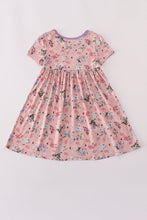 Load image into Gallery viewer, Purple floral print bamboo dress
