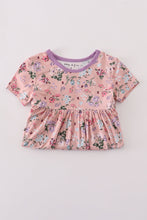 Load image into Gallery viewer, Purple floral print bamboo dress
